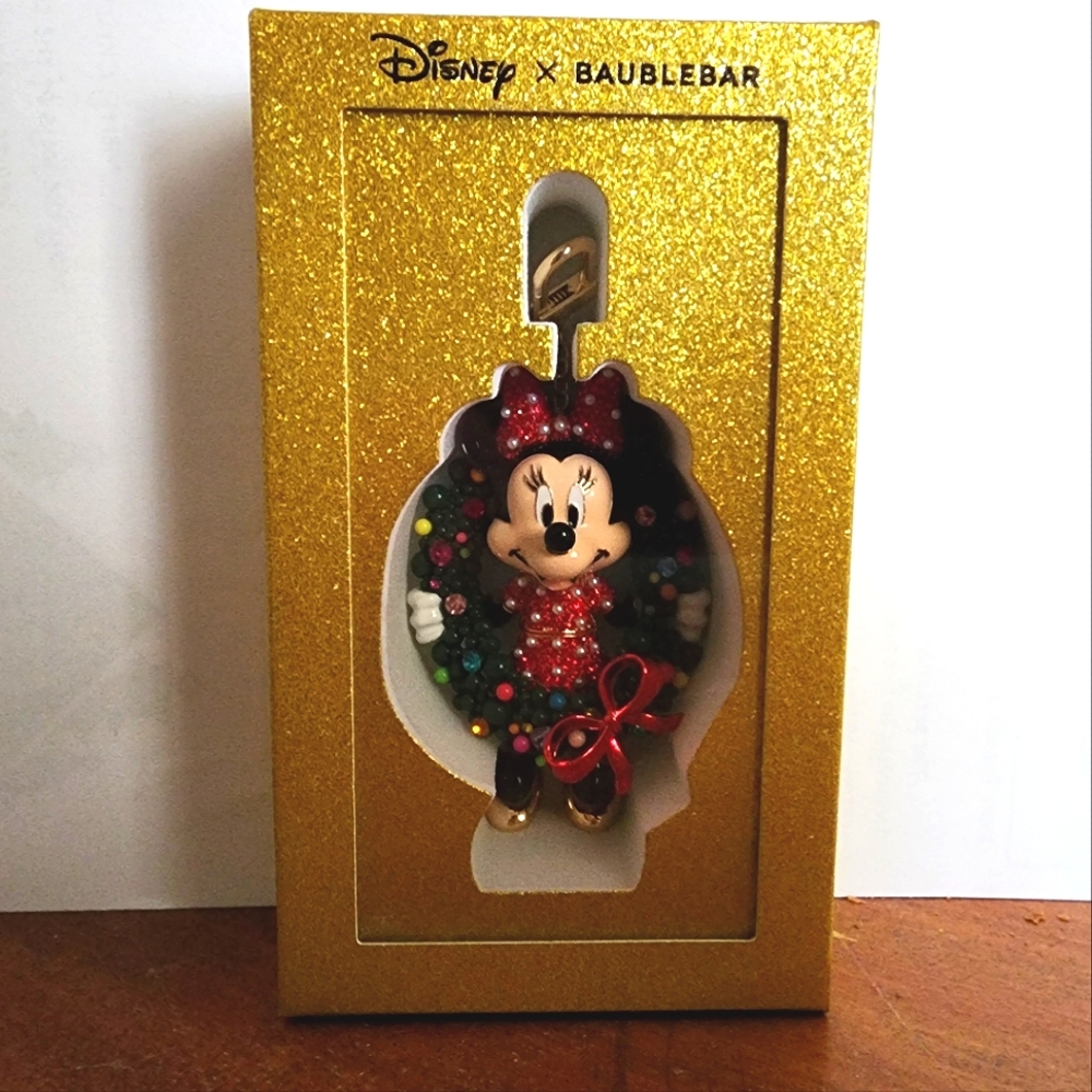 Baublebar Christmas Minnie Wreath Bag Charm